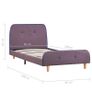 Bed Frame Taupe Fabric 90x190 cm Image 6