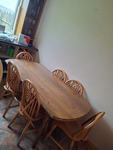 Kitchen teak table and chairs
