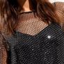 NEW Black sequin see through the mini dress, SIZE 12 Image 7