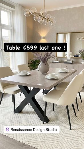 Dining  tables and chairs at the Outlet Store in Kimmage