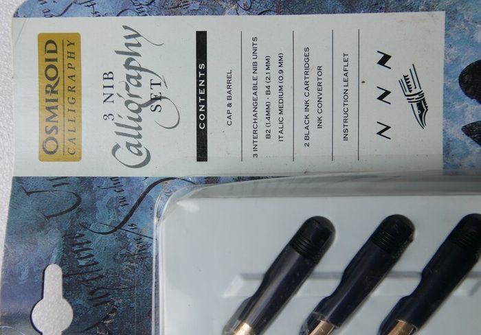 Vintage OSMIROID Calligraphy 3 Nib Calligraphy Set