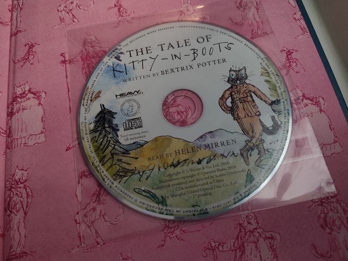 The Tale of Kitty-in-Boots ! by Beatrix Potter ! Hardcover ! WIth Audiobook ! CD ! 2016 ! by Warne !