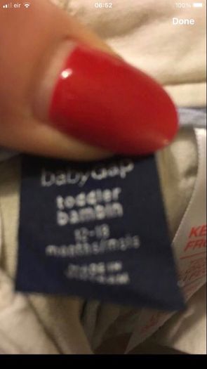 Boys gap trousers 12/18 mths