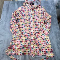 Women Sz 1 AVOCA Waterproof Trench Raincoat Rain Jacket Coat Multi Hooded