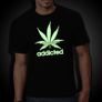 Addicted Marijuana Glow in the dark T-shirt tee top shirt Image 2