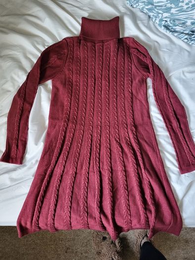 Jumper dress dark red M