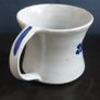 Lovely Rustic Hand-Potted Mug in a Light Grey Earthenware with a Navy Blue Decoration, Similar to the Early Nicholas Mosse, but No Backstamps to Identify the Potter! Image 4