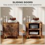 Bedside Table with Sliding Doors Image 5