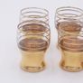 Vintage Shot Glasses With Gold Gilt Mid Century Image 2