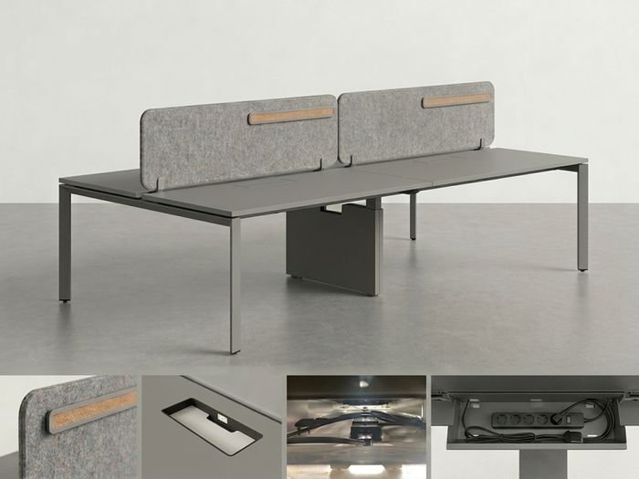Premium 4-Person Office Desk Pod
