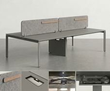Premium 4-Person Office Desk Pod