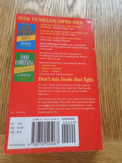 Food Combining for Health Book for Sale