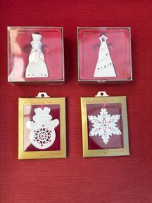 Vintage Belleek Hanging Tree Decorations
