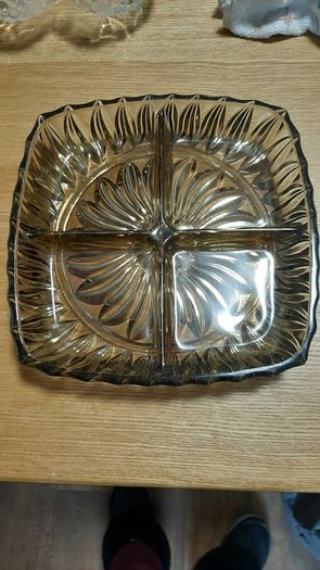 brown glass bowl