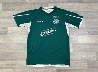 Genuine Vintage 2004 Celtic Glasgow Champions Embroidered Away Jersey Shirt Mens Medium