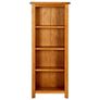 4-Tier Bookcase 45x22x110 cm Solid Oak Wood Image 2