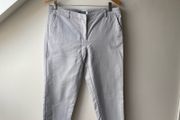 Mint Velvet Light Grey Cropped Chino Trousers UK14