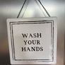 New 18cm x 18cm metal bathroom sign on chain x 1 Image 7