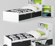 IKEA FLAXA Single Bed with Storage Drawers & Hidden Storage Headboard