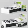 Ikea Flaxa bed with storage headboard. Image 4