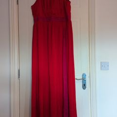 Stunning red with pink maxi dress from Little Mistress