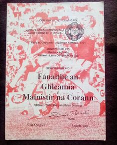 Glen Rovers 1989 & 1991 Cork County Hurling Final programmes