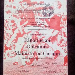 Glen Rovers 1989 & 1991 Cork County Hurling Final programmes