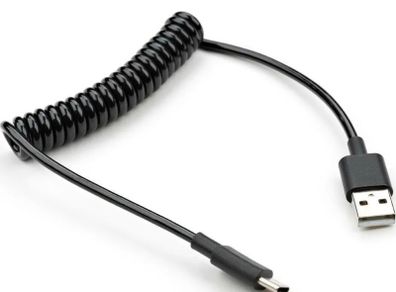Retractable Spring Type C USB C Charger Cable For Galaxy S8 S9 S10 PLUS Huawei