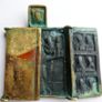 Antique Russian Orthodox Bronze Triptych Icon Image 7