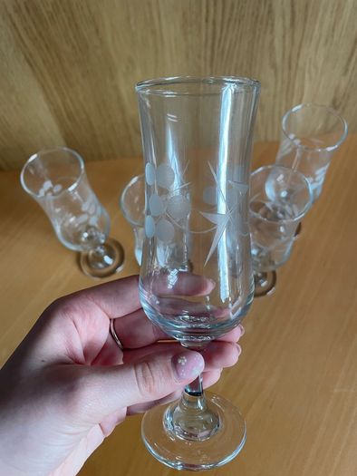 Vintage Duiske Glass Company Wine Glasses