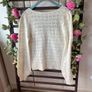 jumper asos cream lace long sleeve jumper size 10 Image 5