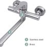 Colfuline Kitchen Sink Faucet Brushed Stainless Steel Image 7