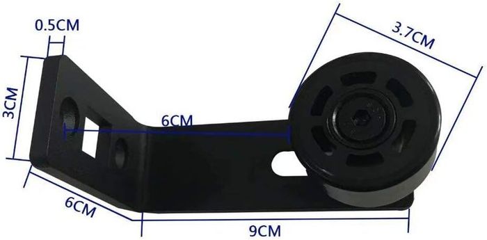 Sliding Barn Door Adjustable Floor Guide Wall/Door Bottom Guide Black