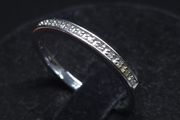 Vintage 9ct White Gold Diamond Set Ring Size 56