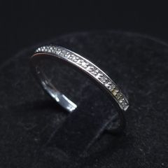 Vintage 9ct White Gold Diamond Set Ring Size 56