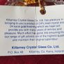 Killarney Crystal Cut Crystal Glass Happy Birthday Lidded Jewelry Dish / Bowl With 24 Carat Gold Cover Handle and Footed Base Finishing Made In Ireland Image 10