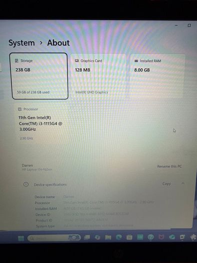 hp laptop 8gb ram