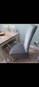 6 Brown Leather Dining Chairs