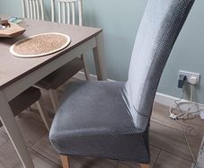 6 Brown Leather Dining Chairs