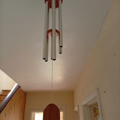 Musically Tuned 6-Tube Metal Wind Chime.  Beautiful Deep Tone
