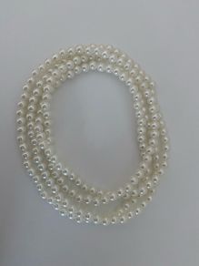 Faux pearl necklace
