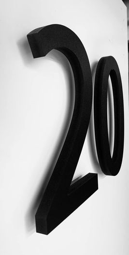 1PC Floating House Number Doorplate Acrylic Mailbox Sign Home Address Plaque Number Sign Plate 0-9  Matte Black Floating House Number Sign