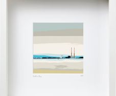 Calming day in Dublin Bay, framed print by artist Helen Mathews