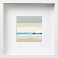 Calming day in Dublin Bay, framed print by artist Helen Mathews