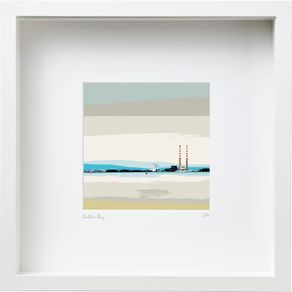 Calming day in Dublin Bay, framed print by artist Helen Mathews
