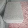 Grey Fabric Sofa & Matching Footstool Image 6