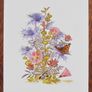 Print of a botanical watercolour painting of West Cork beach flowers Image 2