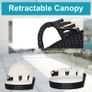 5 Piece Cushioned Outdoor Plastic Rattan Wicker Round Sofa Bed Coffee Table Sectional Patio Conversation Furniture Set - Black Image 4
