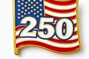 1pcs 250th Anniversary American Badge Pins, new.