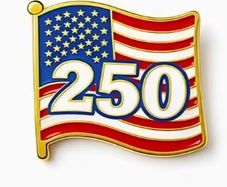 1pcs 250th Anniversary American Badge Pins, new.